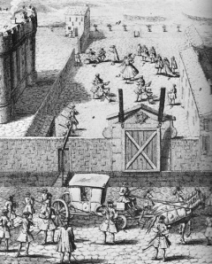 "Les convulsionares" en Francia a finales del siglo XVIII, confinados en ad Bastilla.